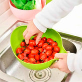 Rice Washing Bowl – Thick Drain Basket with Handle | Quickslice