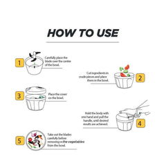 Manual Vegetable Chopper – 5-Blade, 750ml | Quickslice