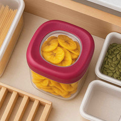 Transparent Twist Lock Kitchen Storage Container Set – Airtight 800ML 2Pc