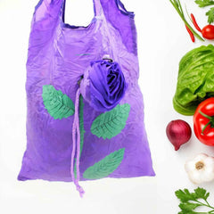 Foldable Shopping Bag – Rose Design Reusable Eco Tote | Organivo