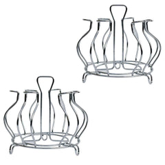 Stainless Steel Glass Holder – Hanging Kitchen Organizer | CookAura
