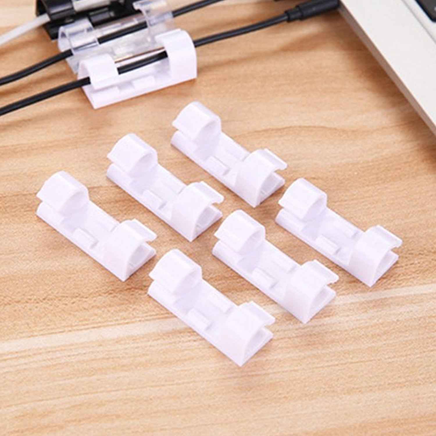 Plastic Cable Clips – Strong Adhesive Wire Organizer (20 Pcs) | WipeTech