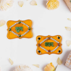 Shubh Labh Wall Hangings – Set of 2 Festive Decorative Pieces
