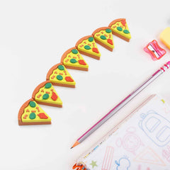 Pizza Eraser Set – Fun 3D Slices for Kids' Stationery | ScribbleJoy