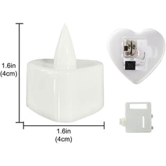 Battery-operated LED tealight candle with a simple on/off switch.