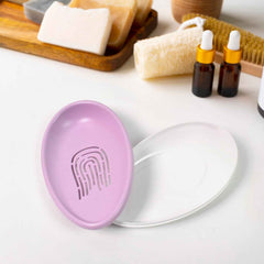 Soap Dish with Drain – Double-Layer Self-Draining | VelvetBubbles
