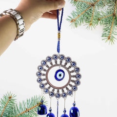 Om Evil Eye Wind Chime – Protective Spiritual Home Decor