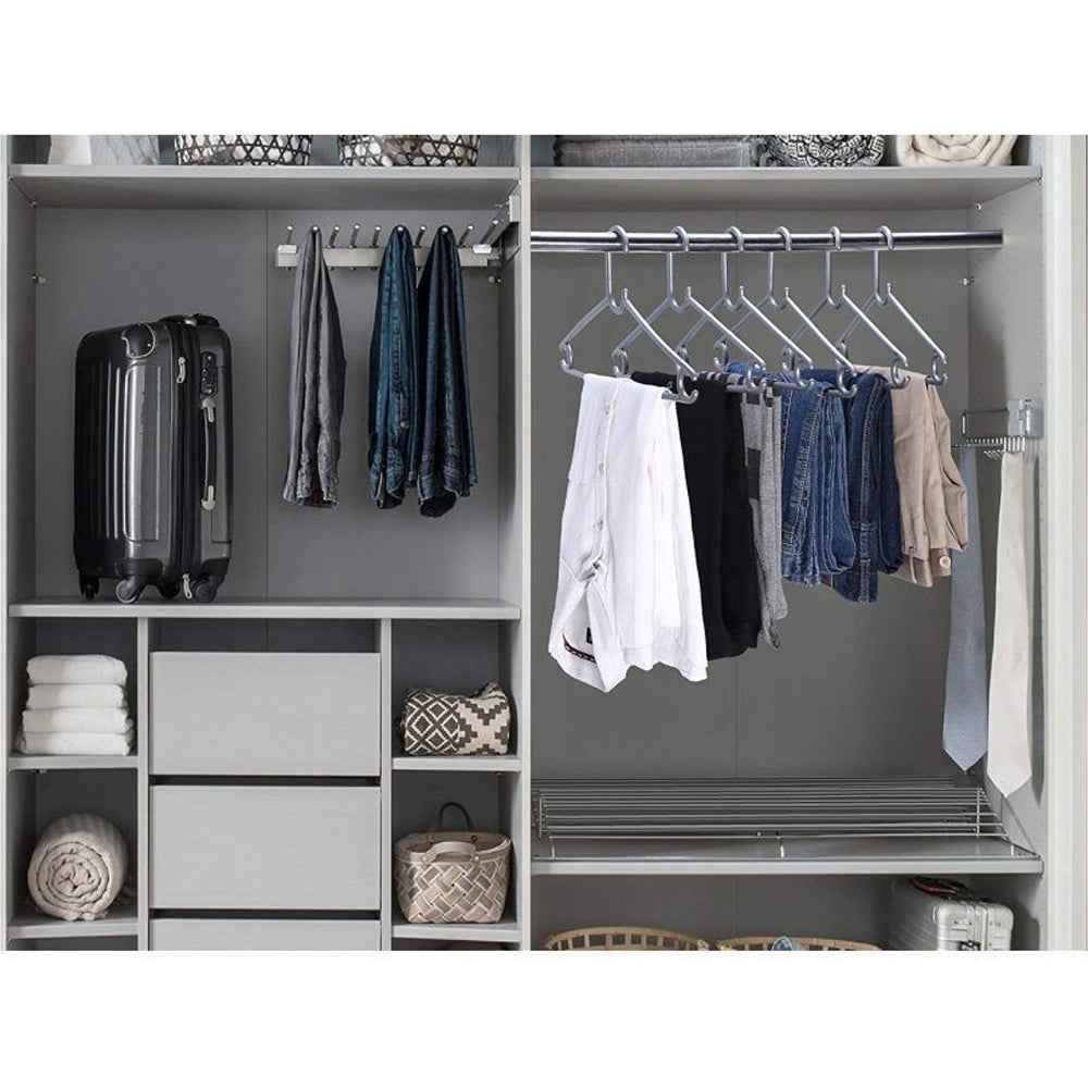 Plastic Clothes Hanger Set (6 Pcs) – Durable & Space-Saving | Indo Glow