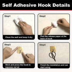 Adhesive Wall Hook – Waterproof Transparent 10-Piece Set