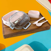 Leak-Proof Lunch Box – 3 Compartments with Spoon