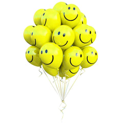 Smiley Balloons – 20 Pcs Latex for Birthday Parties | Play & Move
