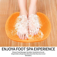 Silicone Bath Massage Cushion – Anti-Slip Foot Scrubber Mat