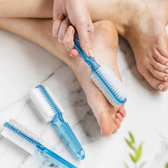 Foot Scrubber Brush with Pumice Stone – Dual-Action Exfoliation