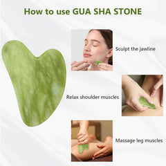 Jade Face Roller & Gua Sha Set – Skin Care & Relaxation Tool