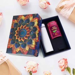 Rose Almonds Gift Hamper – Premium 2 Pc Set with Stainless Steel Bottle