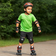 Adjustable Quad Roller Skates – Medium Size with Safety Features for Kids