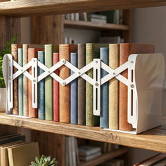 Adjustable Telescope Iron Desk Book Stand – Expandable Organizer