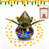 LED Kalash – Gold Plated, Multicolor Light for Pooja | Styleva