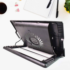Laptop Cooling Pad – Adjustable Stand, Dual Fan | Indo Glow