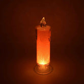 Red LED Flameless Candle – Realistic Flickering Pillar | Styleva