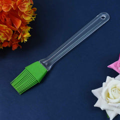 Complete silicone spatula set and pastry brush for diverse kitchen tasks.
