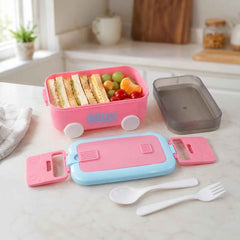 Kids Car Shape Lunch Box with Wheels Ð Fun and Leakproof Design