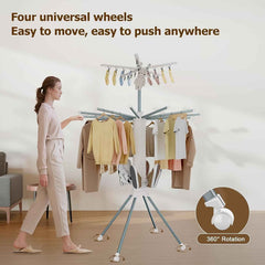 Clothes Drying Rack – Multi-Layer Foldable Design with Wheels, OCTOPUS RACK