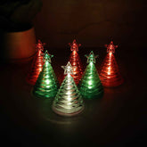 LED Christmas Tree Decorative Lights – Set of 6 Mini Battery Operated Lamps