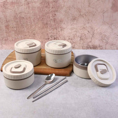 Bento Style Lunch Box Set – Leak-Resistant Containers with Carry Bag