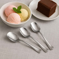 Stainless Steel Ice-Cream Spoon Set – Durable & Mirror Polished