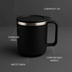 Insulated Coffee Mug – 400ml Double Wall Steel Travel Mug