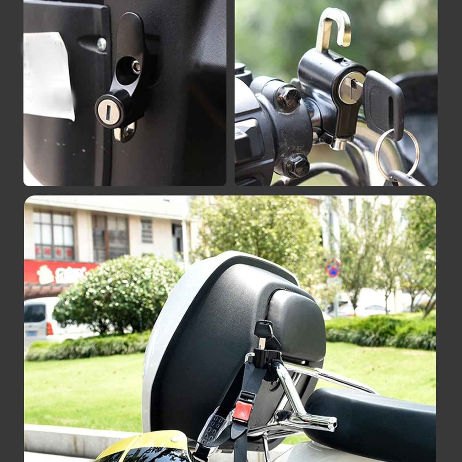 Helmet Lock for Motorcycles – Heavy-Duty Handlebar Security