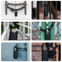 Portable fingerprint padlock with a clear view of the sensor.