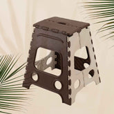 Sturdy 18 Inch Folding Stool with non-slip surface, supporting up to 95 kg for daily tasks.