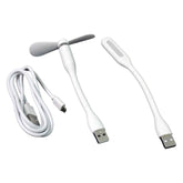 Portable USB Fan Set – Mini Fan, LED Light & Cable | Indo Glow