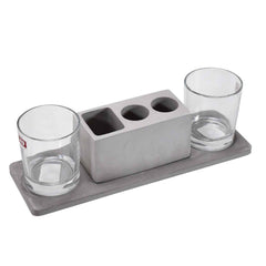 Wine Glass Holder Set – Elegant Marble & Lead-Free Glasses | Indo Glow