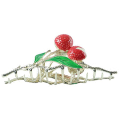 Berry Fruit Hair Claw Clip – Elegant Leaf Design & Strong Grip