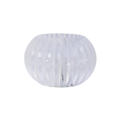 Battery-operated LED flameless decorative candle with a shimmering crystal holder