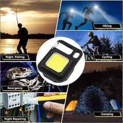 Keychain Flashlight – LED, Folding Bracket & Bottle Opener |