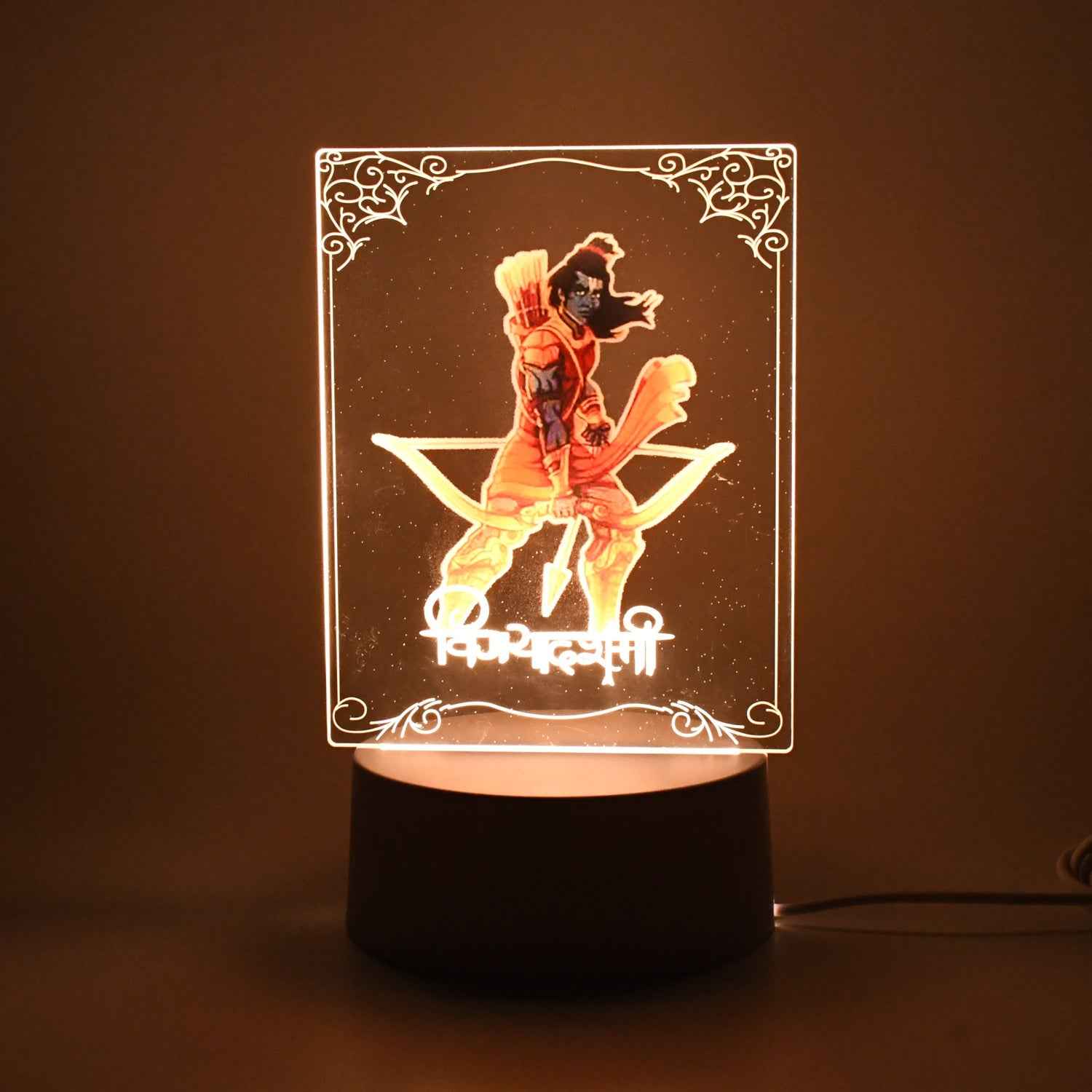 Lord Shree Ram 3D LED Night Lamp with Soft White Light