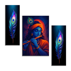 Krishna Wall Art Ð Vibrant MDF Painting for Spiritual DŽcor