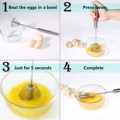 Hand Push Mixer – Stainless Steel Egg Whisk & Blender | Konvex