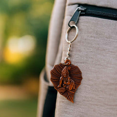 Bal Krishna Antique Bronze Keychain – Spiritual & Durable