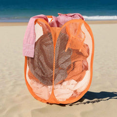 Foldable Mesh Laundry Basket – Lightweight, Breathable Hamper