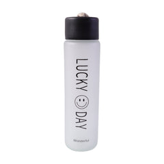 Portable glass water bottle ideal for travel and office