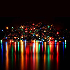 Flexible multi-color LED string lights suitable for both indoor and outdoor decoration.