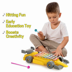 Kids Musical Car Xylophone – 8-Key Plastic Instrument | Aditi
