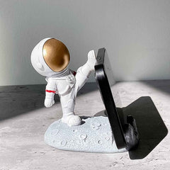 Astronaut Phone Holder – 3D Spaceman Design, Resin | PHOBIA