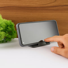 Ergonomic Black Pyramid Mobile Stand holding a smartphone securely
