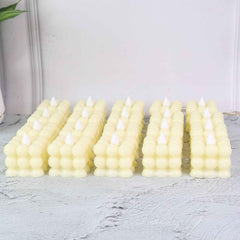 LED Flameless Cube Candles – Set of 24 Decorative Lights